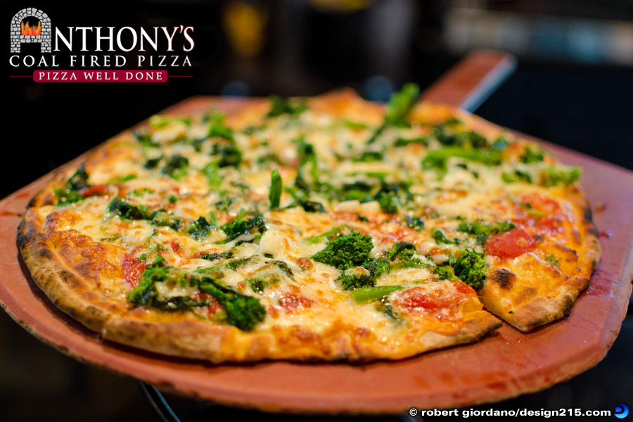 Broccoli Rabe Pizza at Anthony's - Food Photography