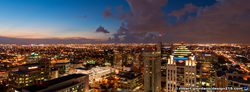 Downtown Fort Lauderdale Sunset - Facebook Cover Photos