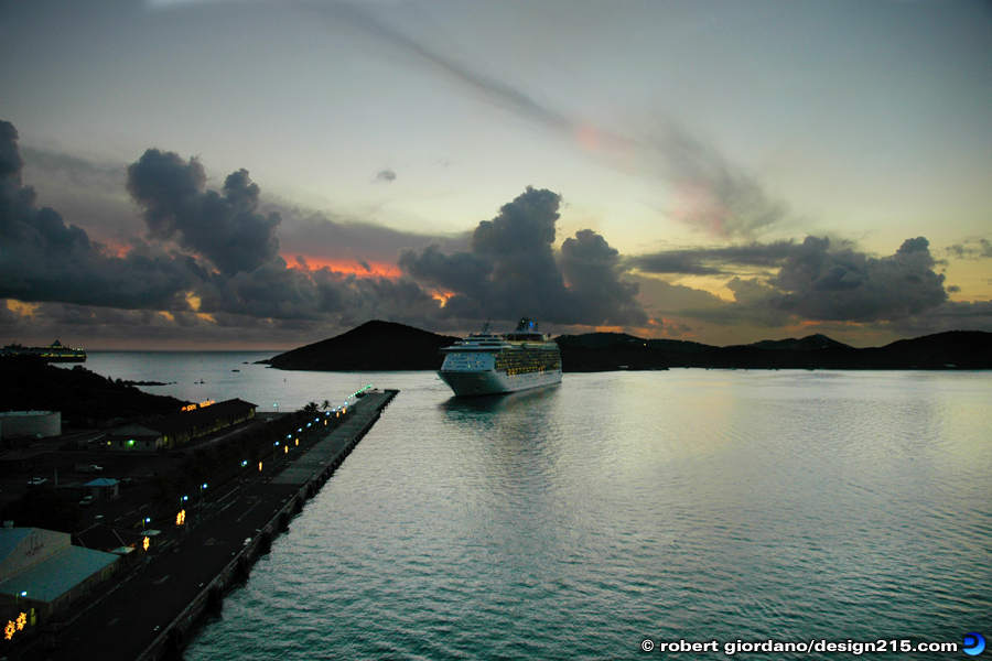 Sunset Docking, St. Thomas - Travel Photography
