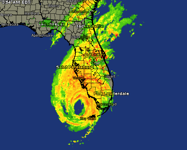 Hurricane Wilma hits South Florida at 3:54am