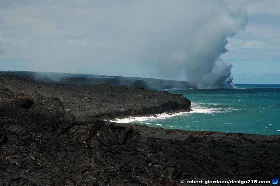 Lava Flow at Volcanoes National Park - Travel Photography