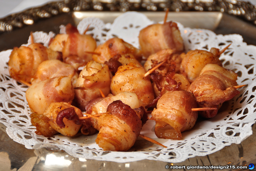 Bacon wrapped scallops from A Posh Affair - Food Photography