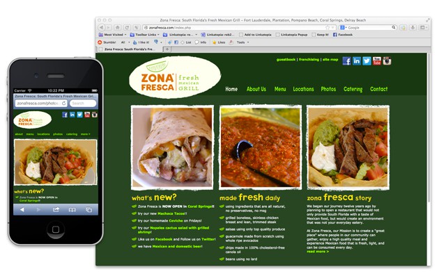 ZonaFresca.com - Web Design Portfolio