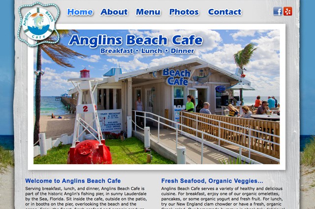 AnglinsBeachCafe.com - Web Design Portfolio
